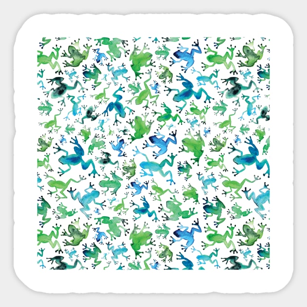 Tree frogs Sticker by Elena_ONeill